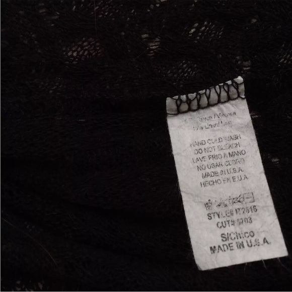 Michelle Women's Black Lace Tank Top V-Neck Sheer Stretch Size Small S - Picture 5 of 5